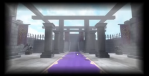 残月の古城エントランス